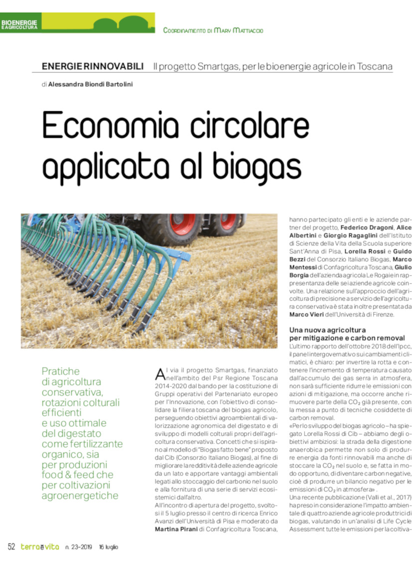 Terra e Vita progetto SmartGas