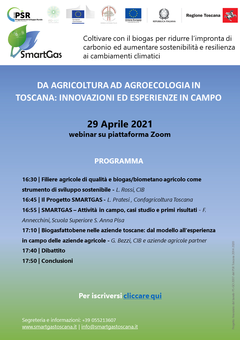 Webinar Da agricoltura ad agroecologia in Toscana: innovazioni ed esperienze in campo